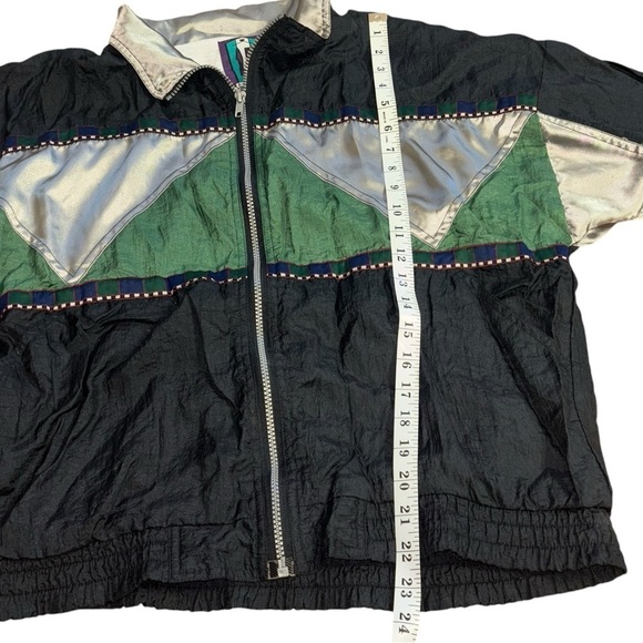 Vintage 80’s Windbreaker 2B Active Retro Activewear Men’s L Bomber Light Weight - Picture 13 of 16